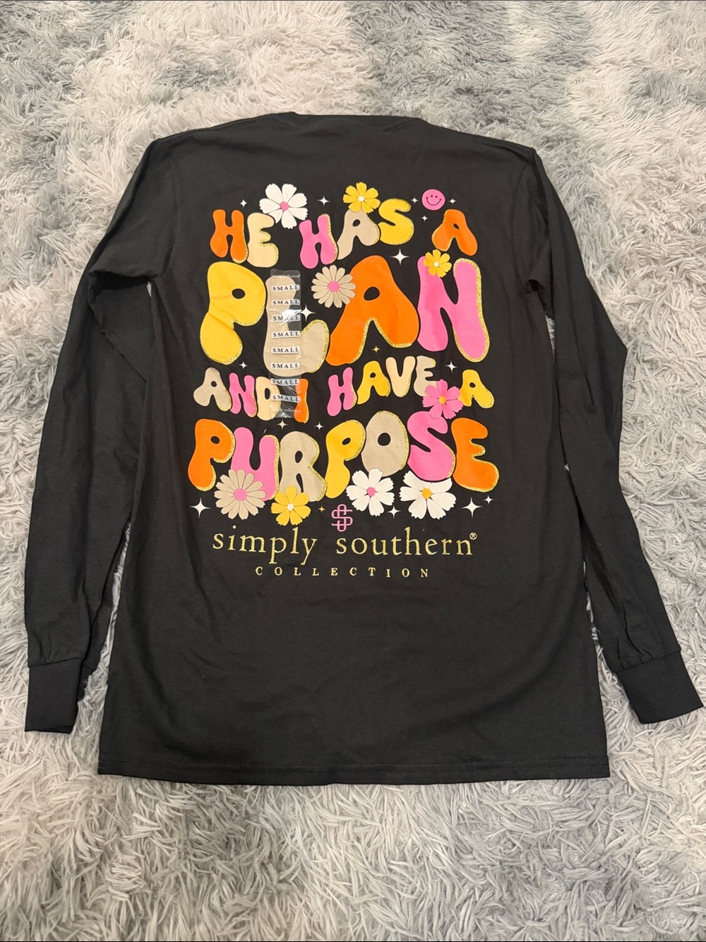 Simply Southern shirt long sleeve small black new